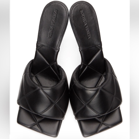 Bottega Veneta Black ‘The Rubber Lido’ Heeled Sandals - Picture 2 of 10